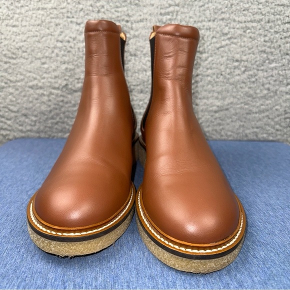 Everlane Shoes The Chelsea Womens 7 Brown Tobacco Round Toe Leather Upper Boot - Picture 2 of 10